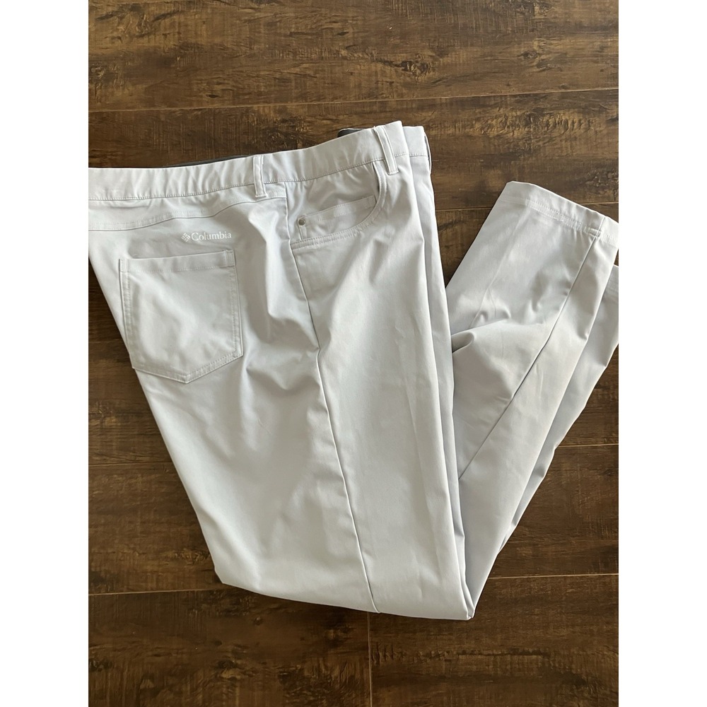 Columbia Golf Pants Men's 38x32 Gray Omni Wick Stretch Performance Straight Leg